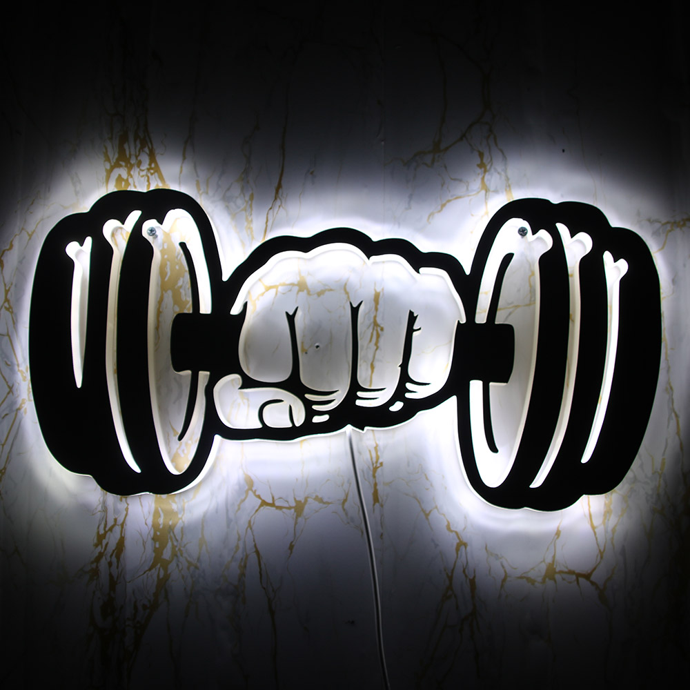 Home Gym Dumbbell Workout - الدمبل قوة وحدة إضاءة LED جداريّة