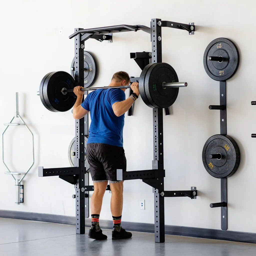 Home Gym Folding Rack - رف القرفصاء القابل للطي على الحائط