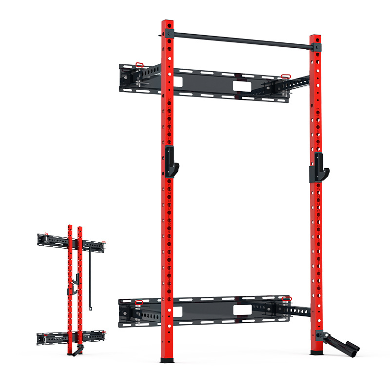 جدار خلفي جبل القرفصاء المنزل  - مراجعة Home Gym Folding Rack وسعره
