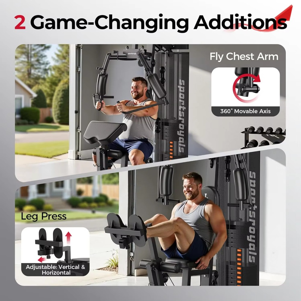جهاز تمارين منزلي متعدد الوظائ - مراجعة Home Gym Cable Machine With Weight Stack وسعره