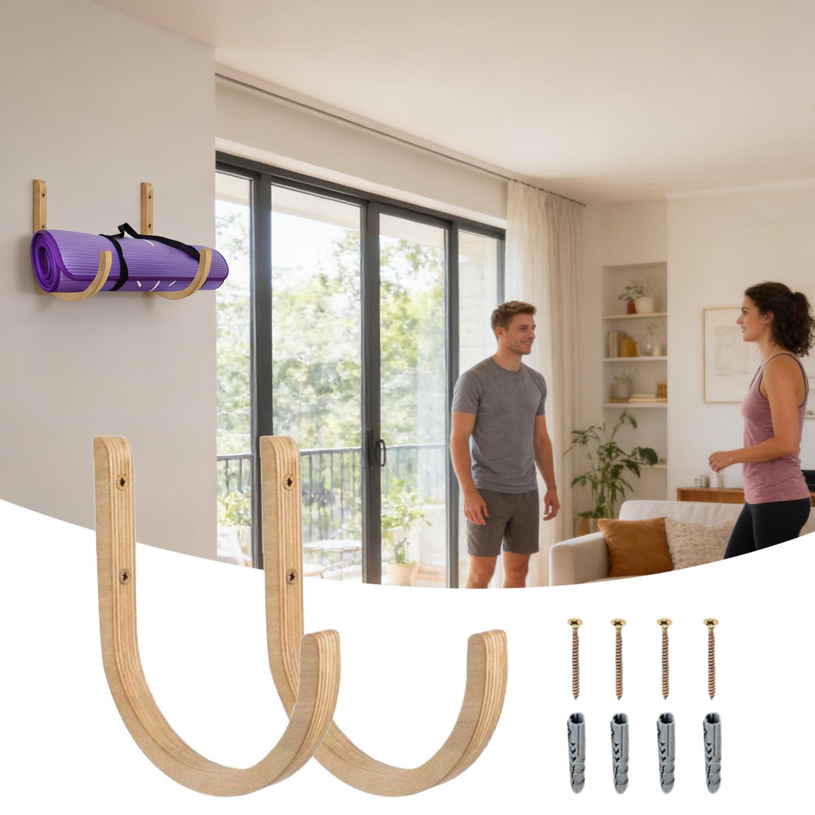 منظم حصيرة اليوغا، قطعتان من ا - مراجعة Home Gym Folding Rack وسعره