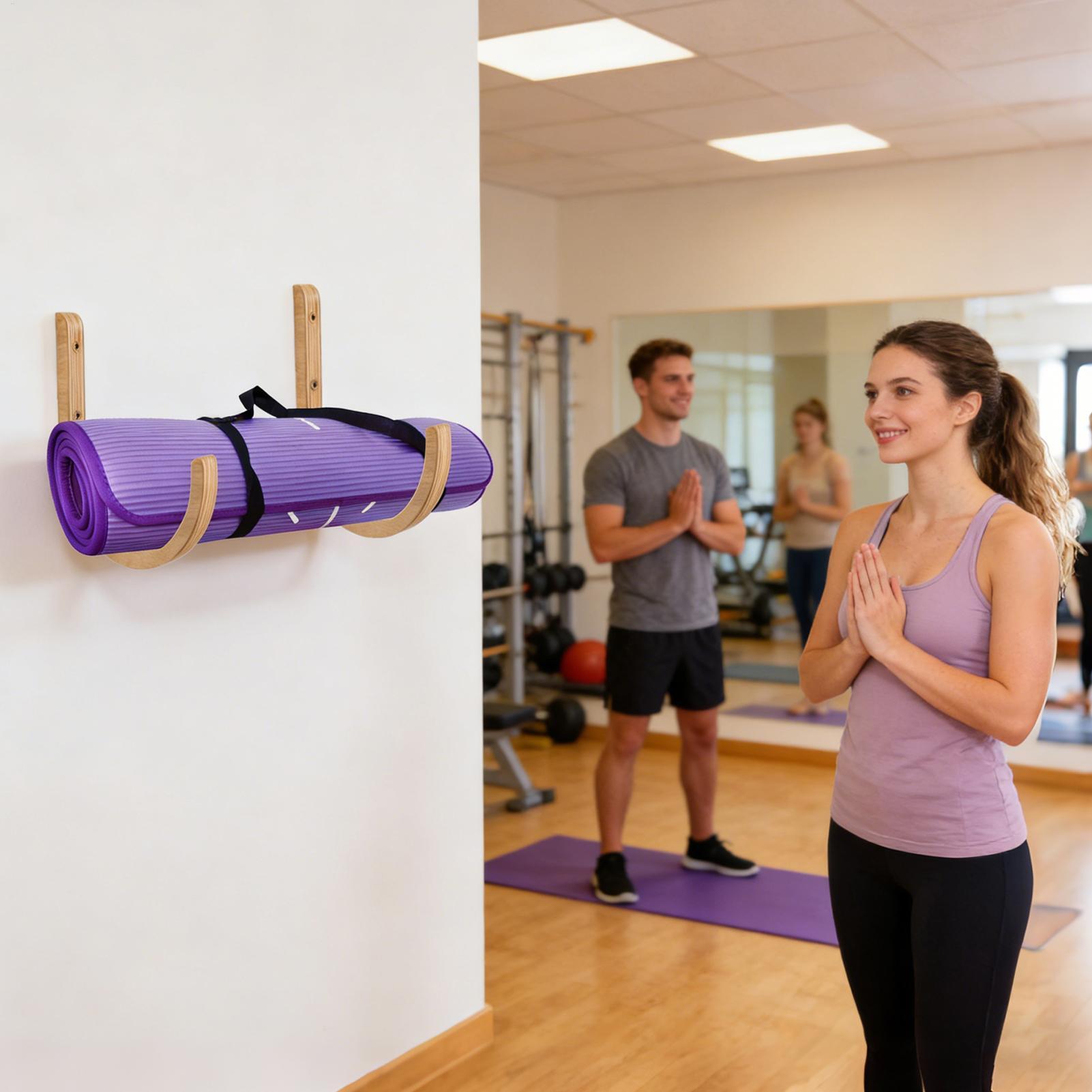 رف تخزين حصيرة اليوغا، قطعتان، - مراجعة Home Gym Folding Rack وسعره