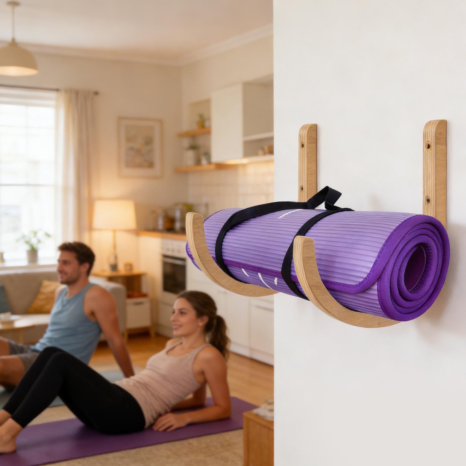 رف تخزين حصيرة اليوغا، قطعتان، - مراجعة Home Gym Folding Rack وسعره