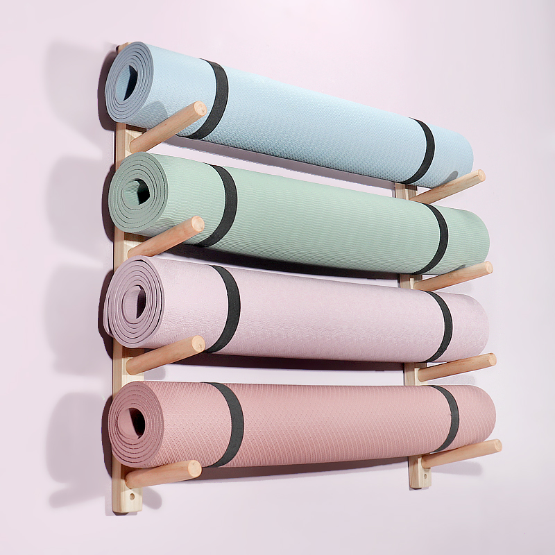 حامل حصيرة اليوغا الخشبية على  - مراجعة Home Gym Folding Rack وسعره