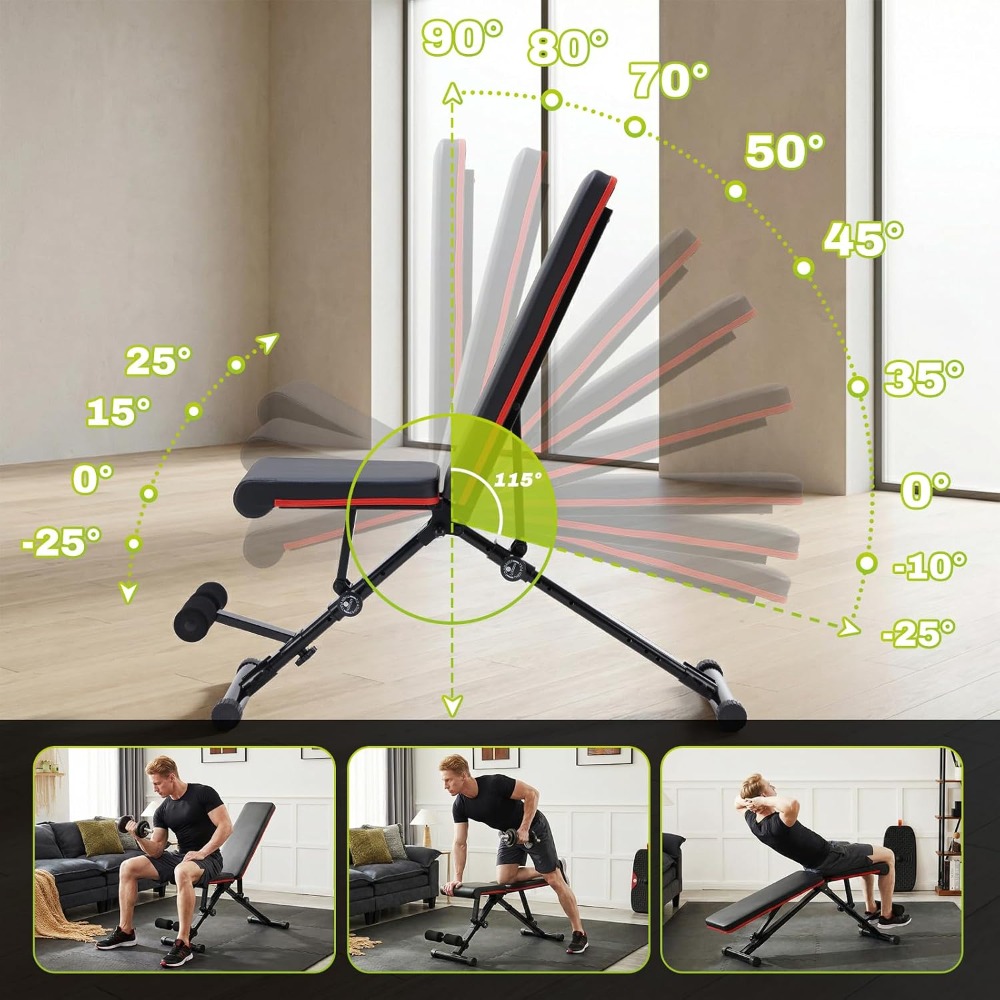 مقعد تدريب قابل للتعديل لتمرين - مراجعة Home Gym Dumbbell Workout وسعره