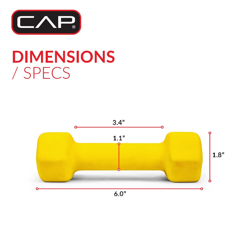 أثقال نيوبرين بوزن 2 رطل للتما - مراجعة Home Gym Yellow وسعره
