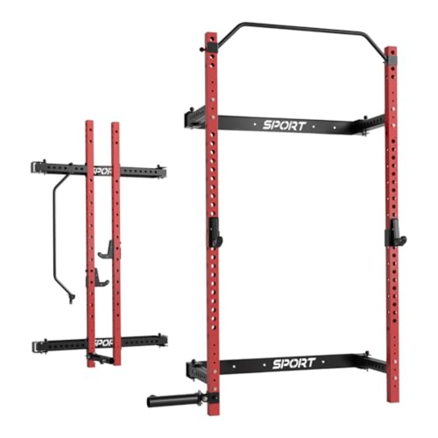حامل تمارين القرفصاء القابل لل - مراجعة Home Gym Folding Rack وسعره