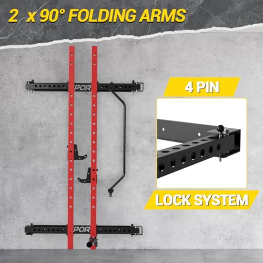حامل تمارين القرفصاء القابل لل - مراجعة Home Gym Folding Rack وسعره