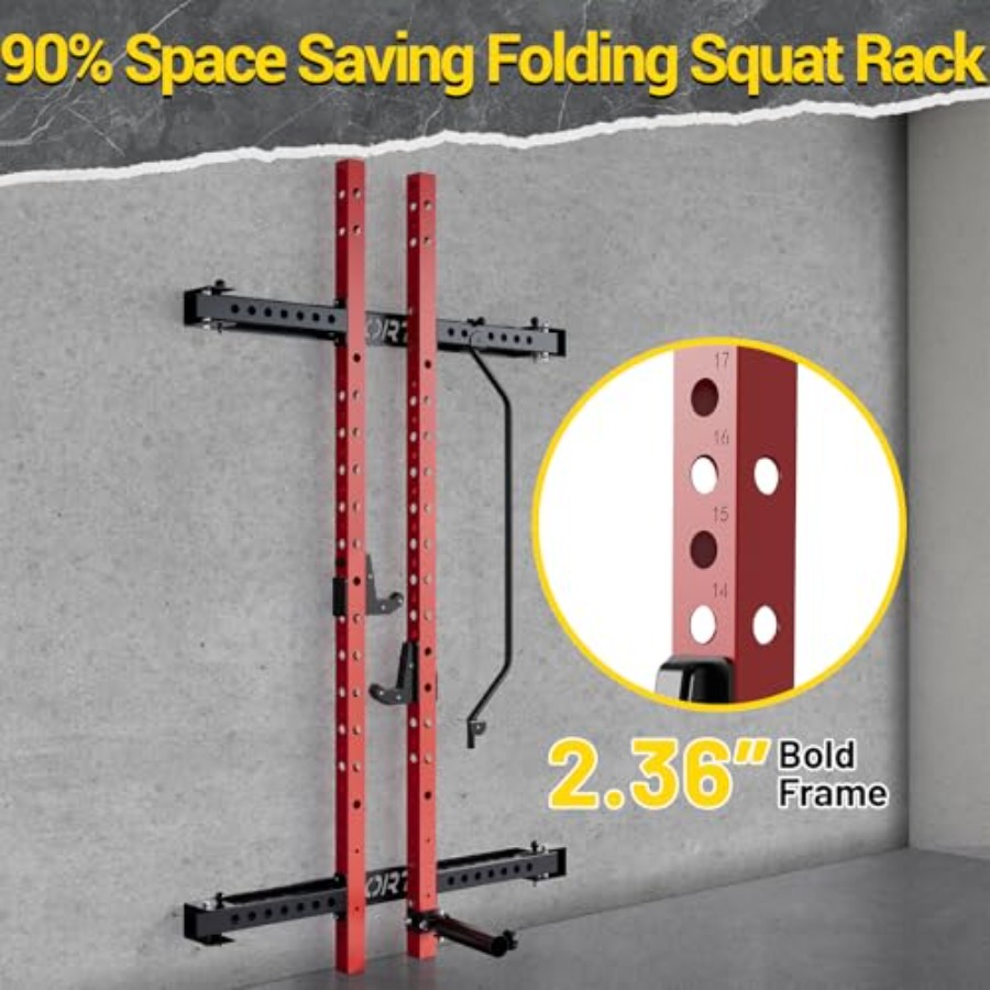 حامل تمارين القرفصاء القابل لل - مراجعة Home Gym Folding Rack وسعره