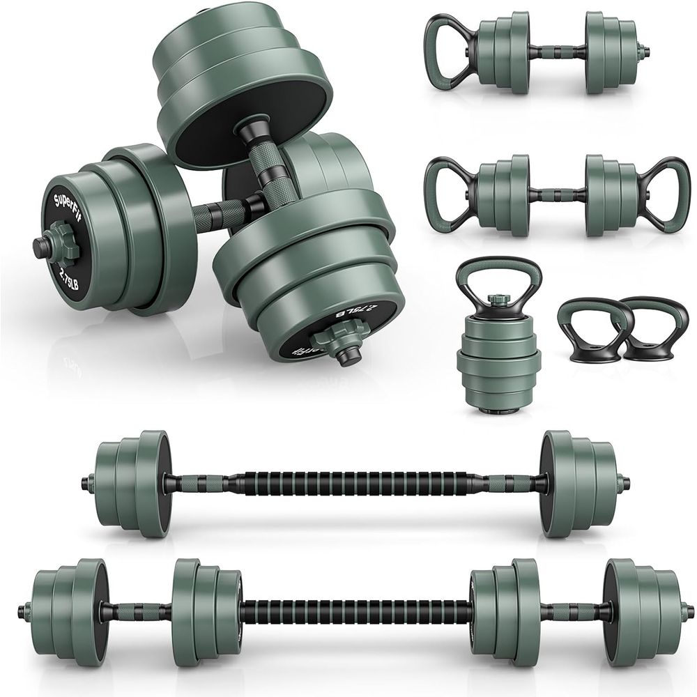 مجموعة أوزان متعددة الاستخداما - مراجعة Home Gym Dumbbell Workout وسعره