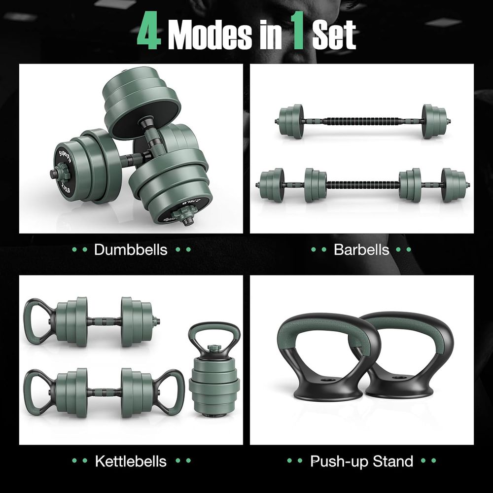 مجموعة أوزان متعددة الاستخداما - مراجعة Home Gym Dumbbell Workout وسعره