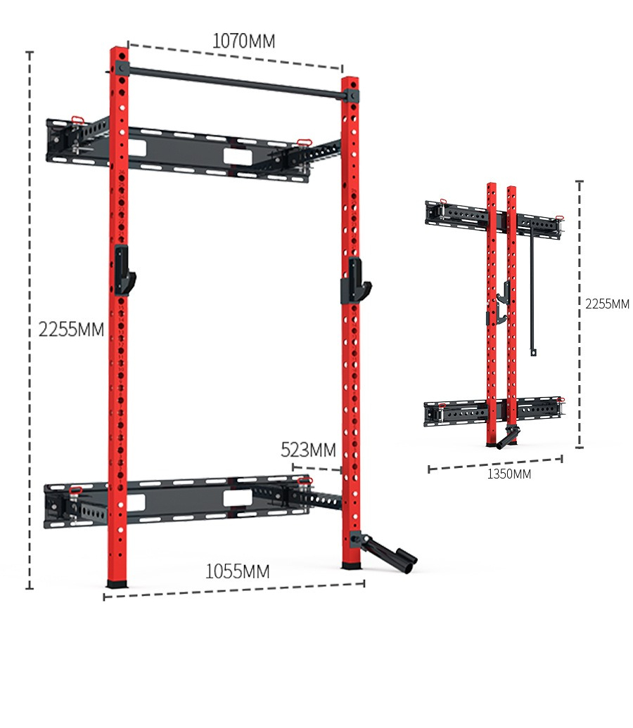 معدات اللياقة البدنية في صالة  - مراجعة Home Gym Folding Rack وسعره