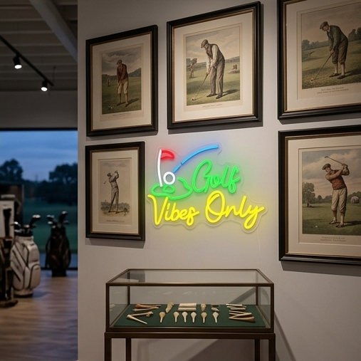 لافتة نيون Golf Vibes Only - إ - مراجعة Home Gym Vibes وسعره
